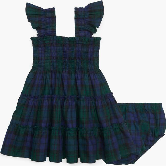 Hill House Home | The Baby Ellie Nap Dress, Blackwatch Tartan (Blue, Size 6-12M) | Maisonette | Maisonette