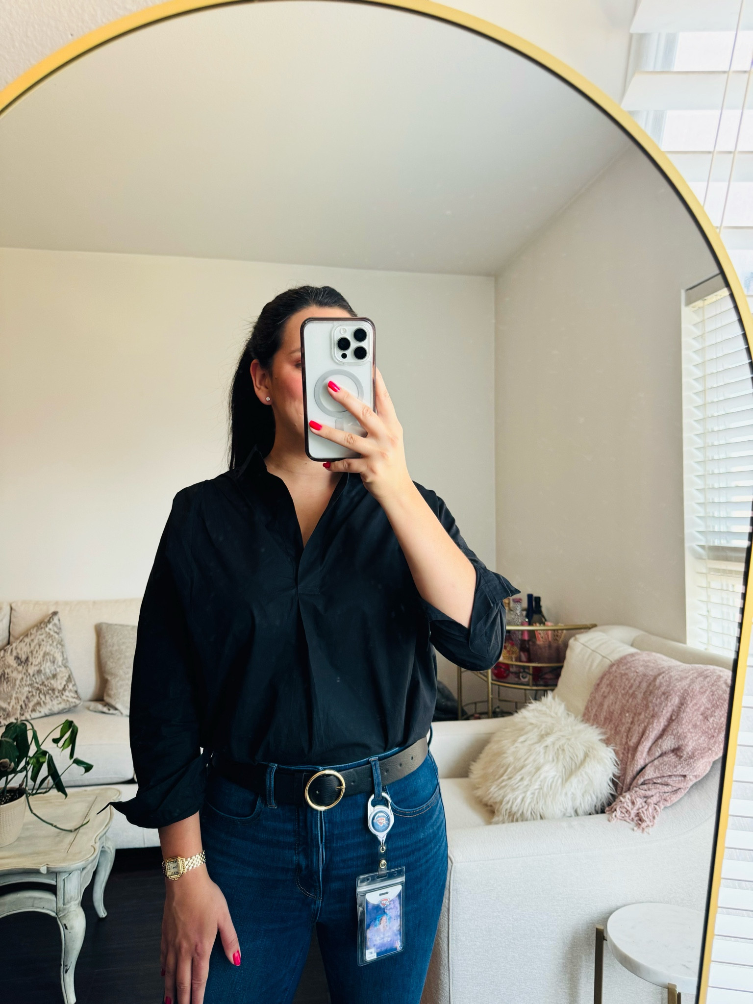 OOTD - Another casual jean day at work before the season starts 👖👟

#LTKFindsUnder100 #LTKxAF #LTKWorkwear