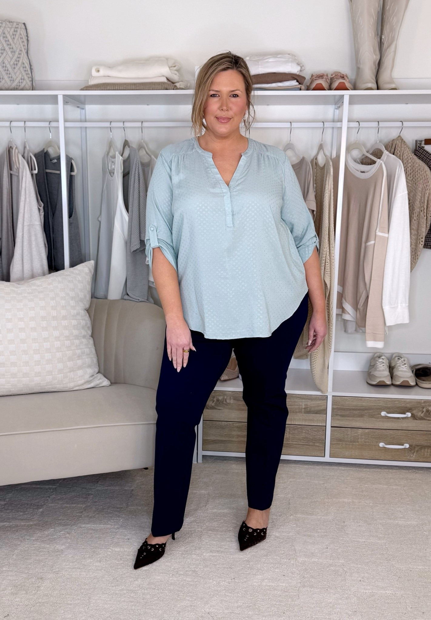 Plus size workwear outfit ideas! Wearing a 2X in the pants. Wearing a 2 in this top.

Plus size fashion, everyday outfit ideas, workwear, trendy fashion, ootd, midsize fashion, office outfits, what to wear for work, trendy fashion, chic style

#LTKPlusSize #LTKWorkwear #LTKMidsize