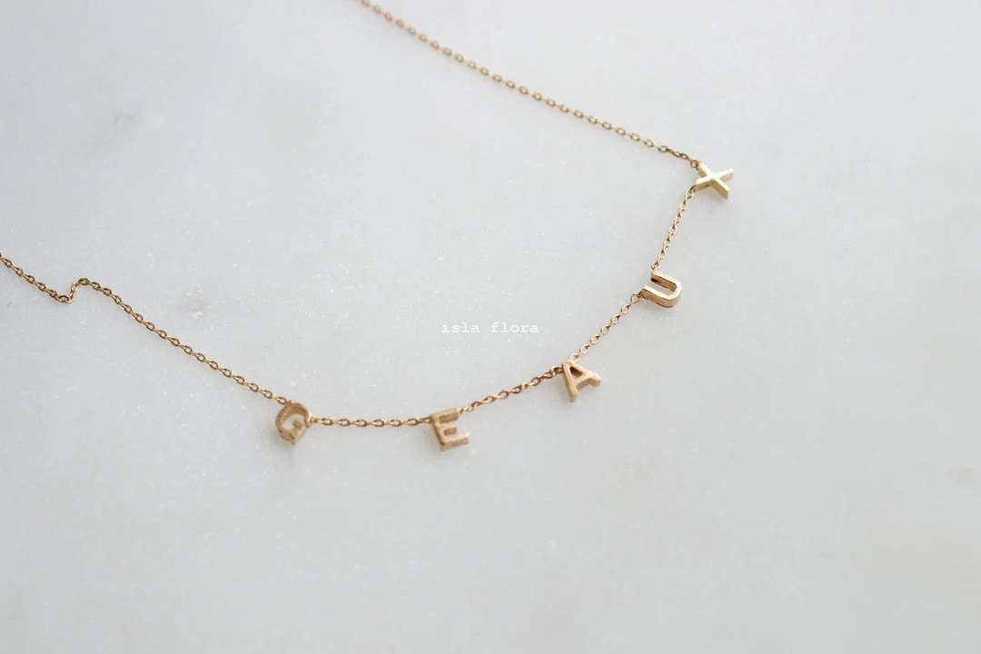 Brushed Geaux Station Necklace, Silver State Tigers Pride, Stacking, Dainty, Minimalist, Gold, Si... | Etsy (US)