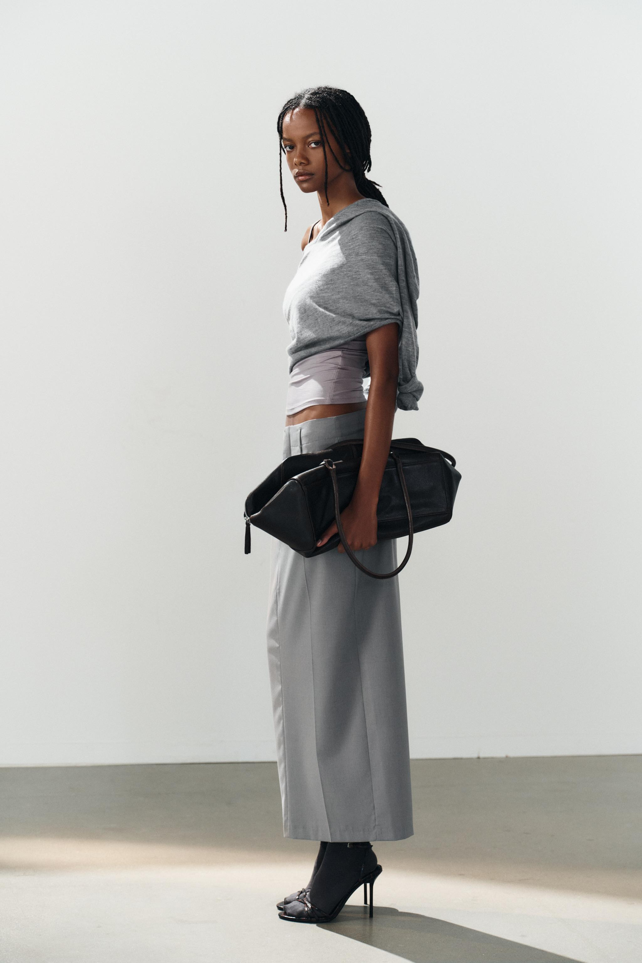 MIDI SKIRT WITH BELT LOOPS | Zara US