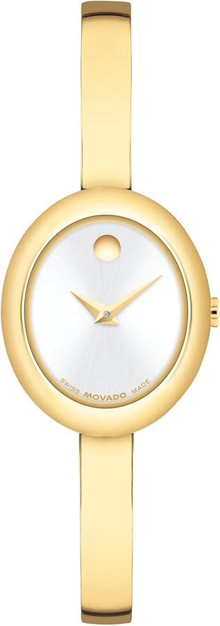 Movado Women’s Museum Bangle Watch – Swiss Quartz – 21 mm Cushion, Round or Oval Case – C... | Amazon (US)
