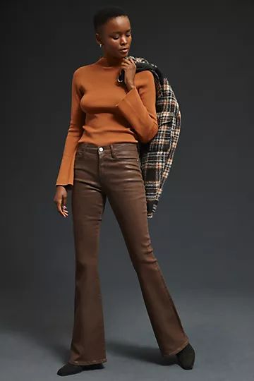Frame Le High Flare Coated Jeans | Anthropologie (US)
