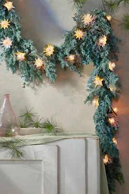 Faux Blue-Green Fir Garland, 9’ | Terrain