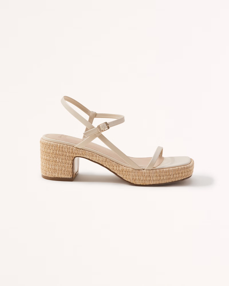 Retro Strappy Platform Heels | Abercrombie & Fitch (US)