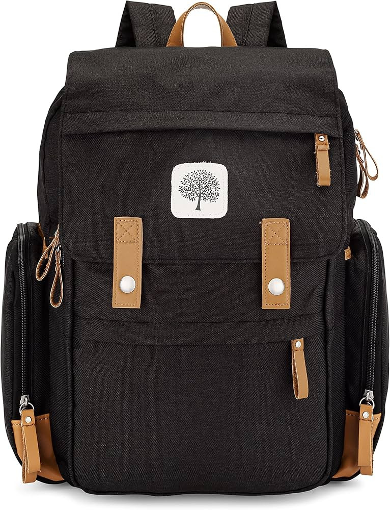 Parker Baby Diaper Backpack - Large Diaper Bag with Insulated Pockets, Stroller Straps and Changi... | Amazon (US)