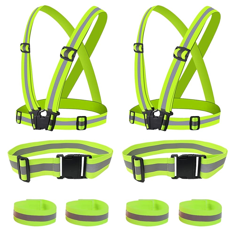 Reflective Vest - Running Vest Reflector, Reflective Running Vest with Safety Straps, High Visibi... | Amazon (US)