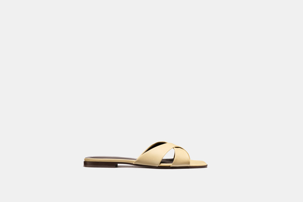 Alex Mill x Margaux: The Selene Flat Sandal - Butter Nappa | Alex Mill