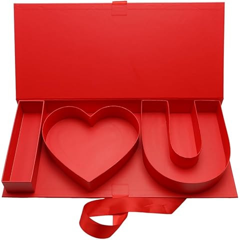 WENPACK Empty Flower Gift Box I Love U Cardboard Letter Shaped Fillable Chocolate Strawberry Flow... | Amazon (US)