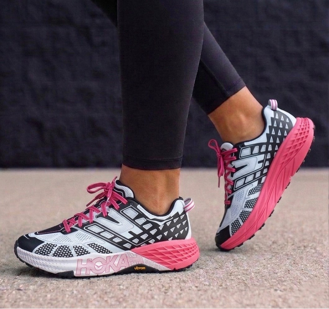 Speedgoat 2 Sneaker in Mineral Blue & Rhubarb HOKA runs true to size