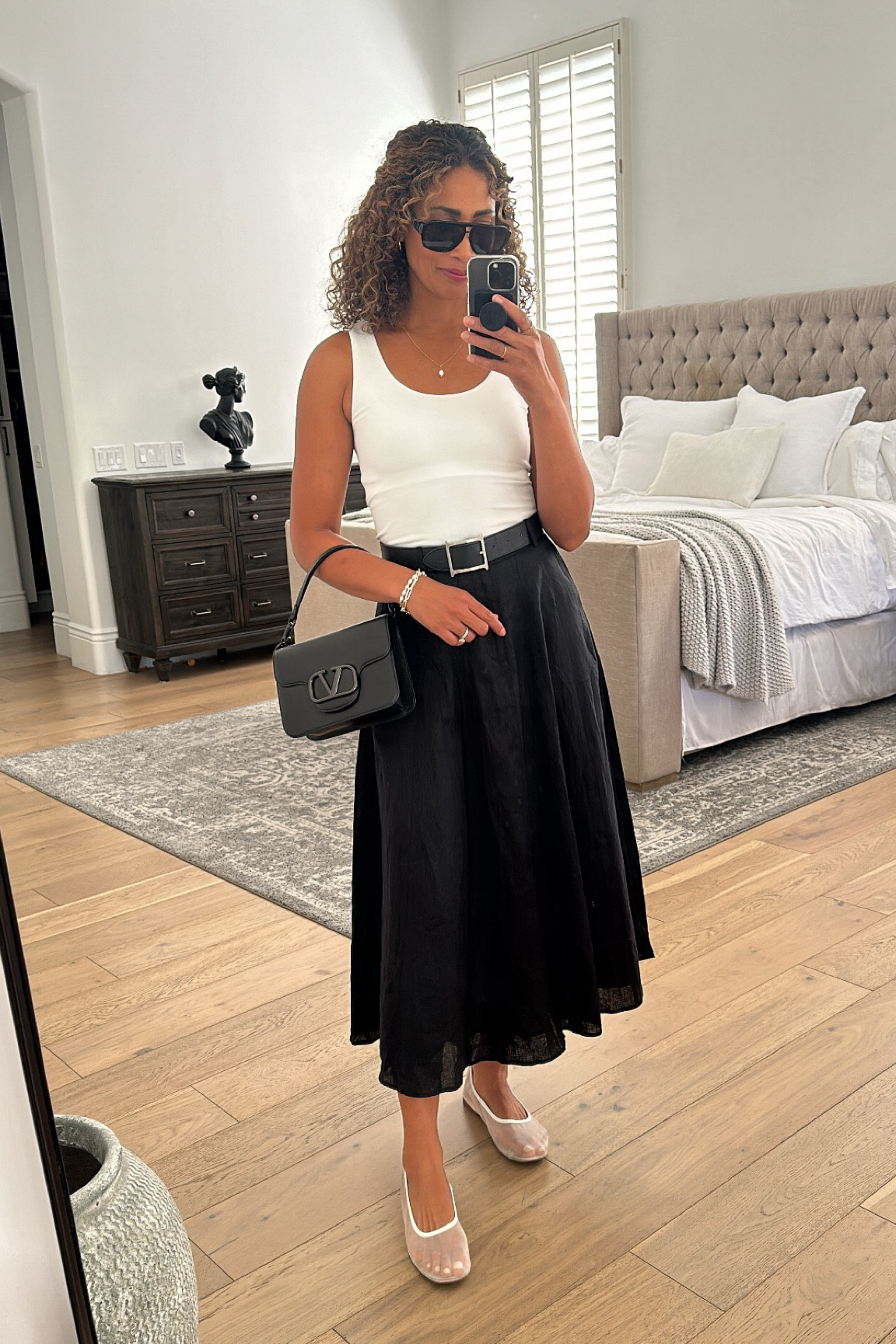 LINEN SKIRT OUTFIT//elevated lightweight linen for warmer months!!! this chic summer skirt has belt loops and pairs easily with tanks, tees, and any summer top! All fit true to size.

#linen # summer #skirt #outfit #neutral #style #minimalist 

#LTKStyleTip #LTKOver40 #LTKFindsUnder50