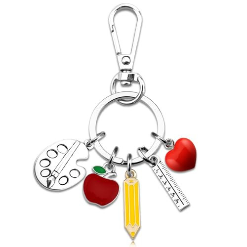 Funny Teacher Gifts Teacher Appreciation Gifts From Students Teachers Keychain Cute Pencil Charm accessories For Women Go Back to School Gift Idea teacher Stuff | Amazon (US)