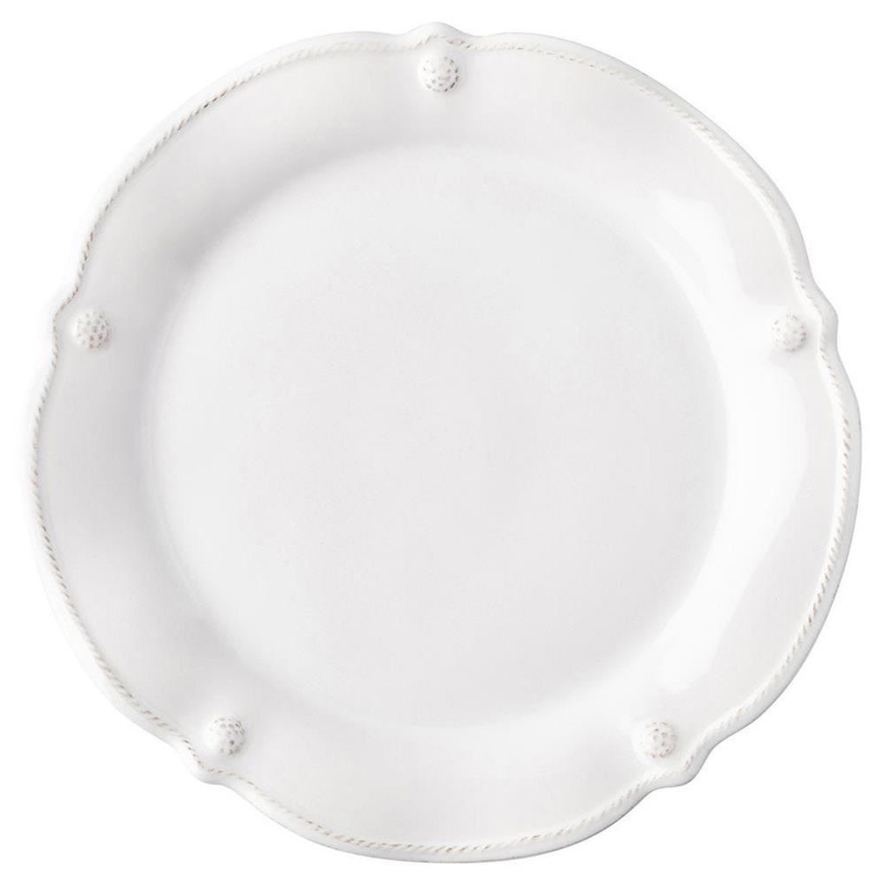 Juliska Berry & Thread Flared Whitewash Ceramic Salad Plate | Kathy Kuo Home
