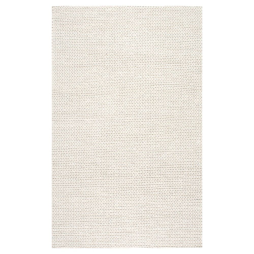 nuLOOM 100% Wool Hand Woven Chunky Woolen Cable Accent Rug - White (3' x 5'), Adult Unisex, Off White | Target