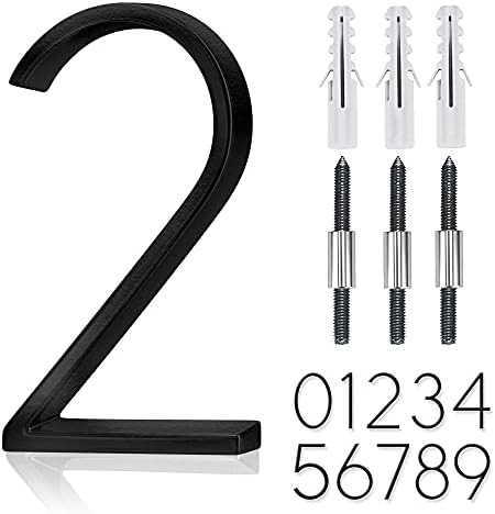 5" Stainless Steel Floating House Number, Metal Modern House Numbers, Garden Door Mailbox Decor N... | Amazon (US)