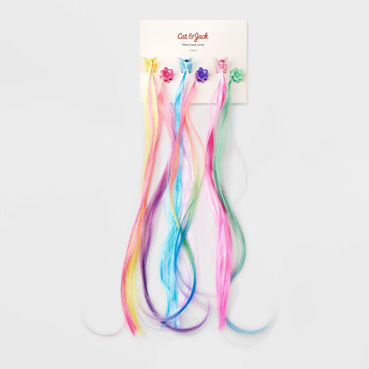 Girls' 6pk Faux Hair Claw Clips - Cat & Jack™ | Target