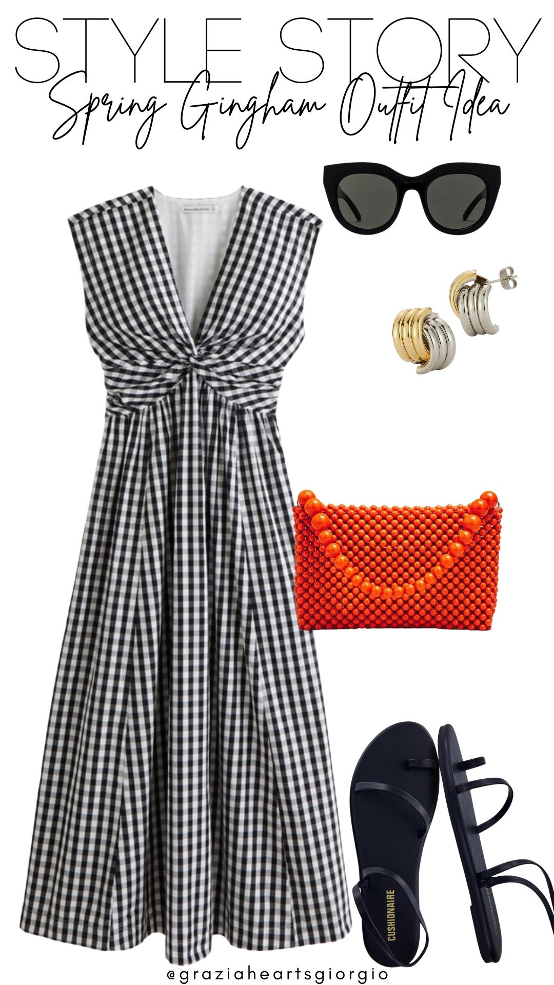 Spring Gingham Outfit Idea 
.
#springoutfit