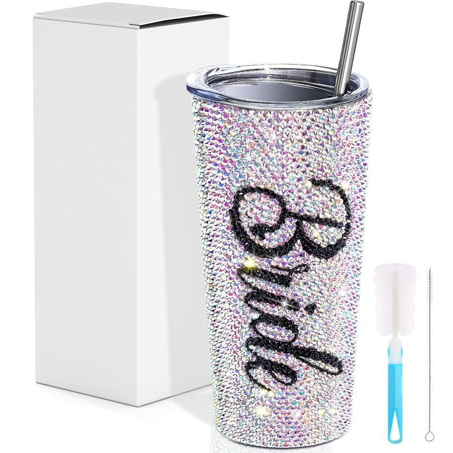 Vesici Bling Diamond Bride Tumbler 20 oz Bridal Insulated Tumbler with Straw and Lid Shower Gifts... | Amazon (US)