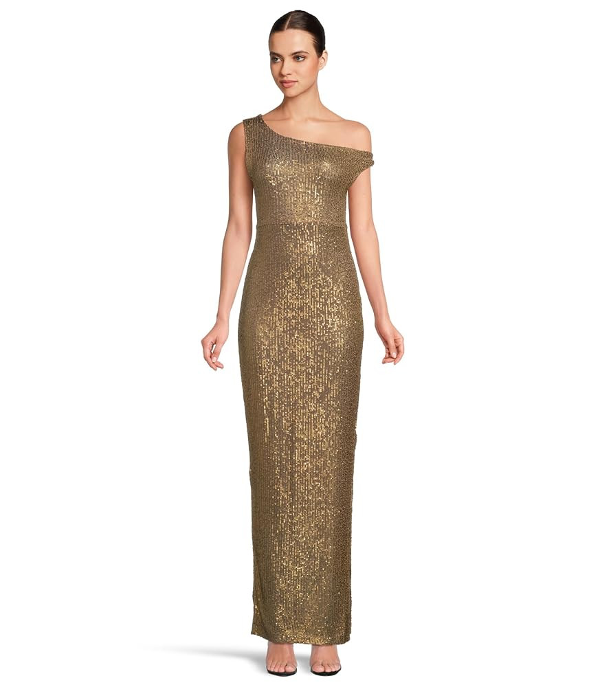 Norma Kamali Women's Drop Shoulder Fitted Gown with Side Slit | Amazon (US)