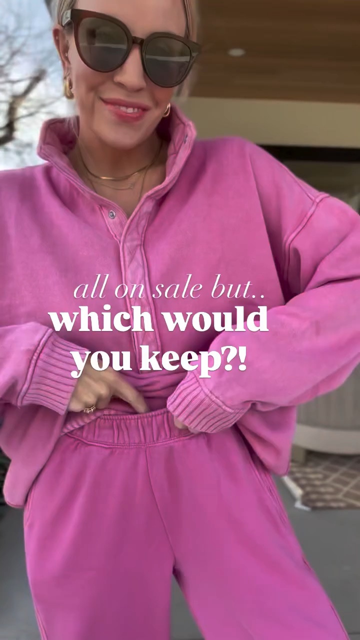 Comment SHOP and I’ll send you links! Everything on sale but what would you keep?! So many cozy sets for spring!