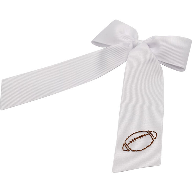 Football Bow, White | Maisonette