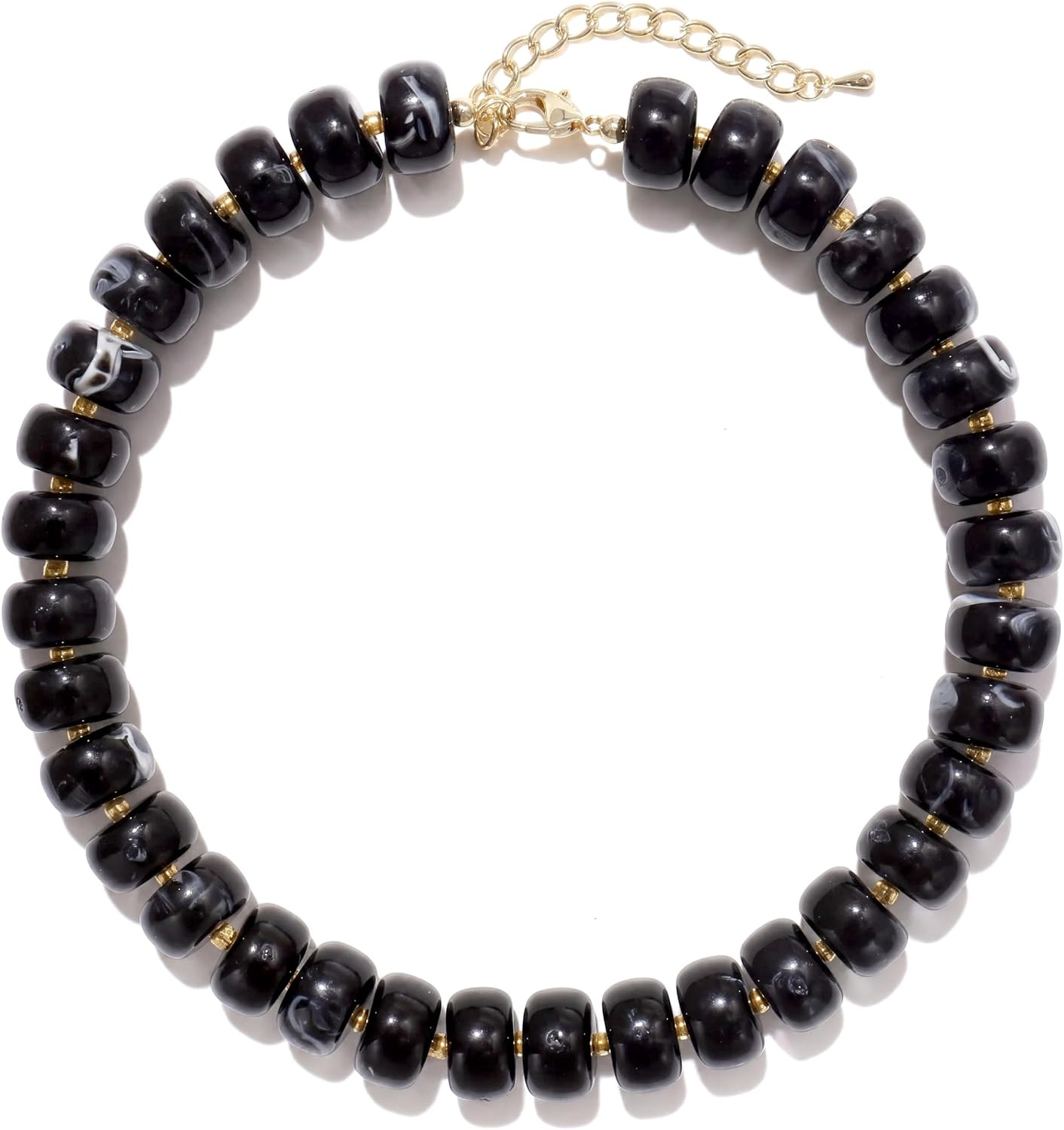 Badu Colorful Chunky Beaded Necklace for Women,Acrylic Bead Choker Statement Necklace Cute Trendy Necklaces Jewelry Gifts | Amazon (US)