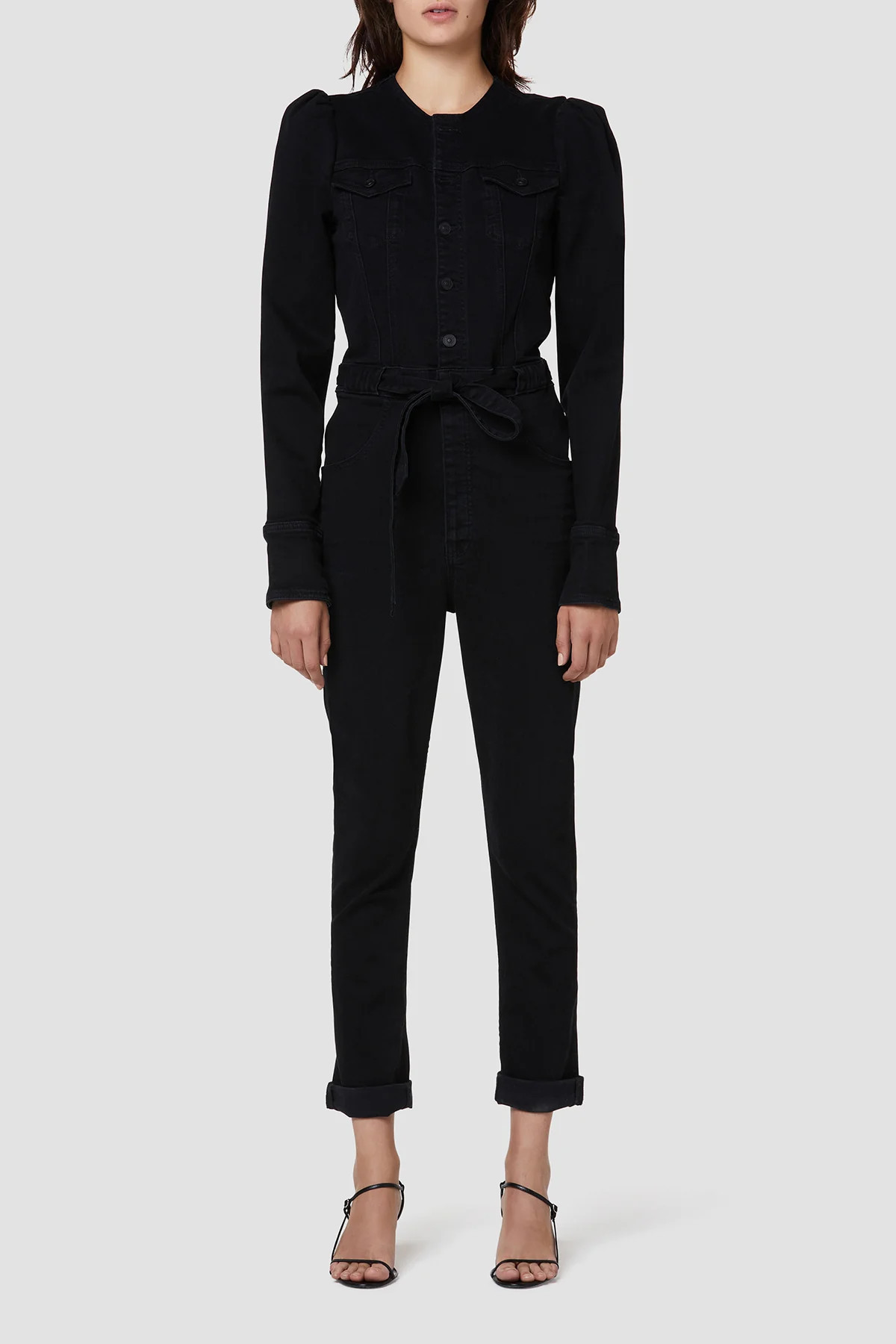 Puff Sleeve Denim Jumpsuit | Hudson Jeans