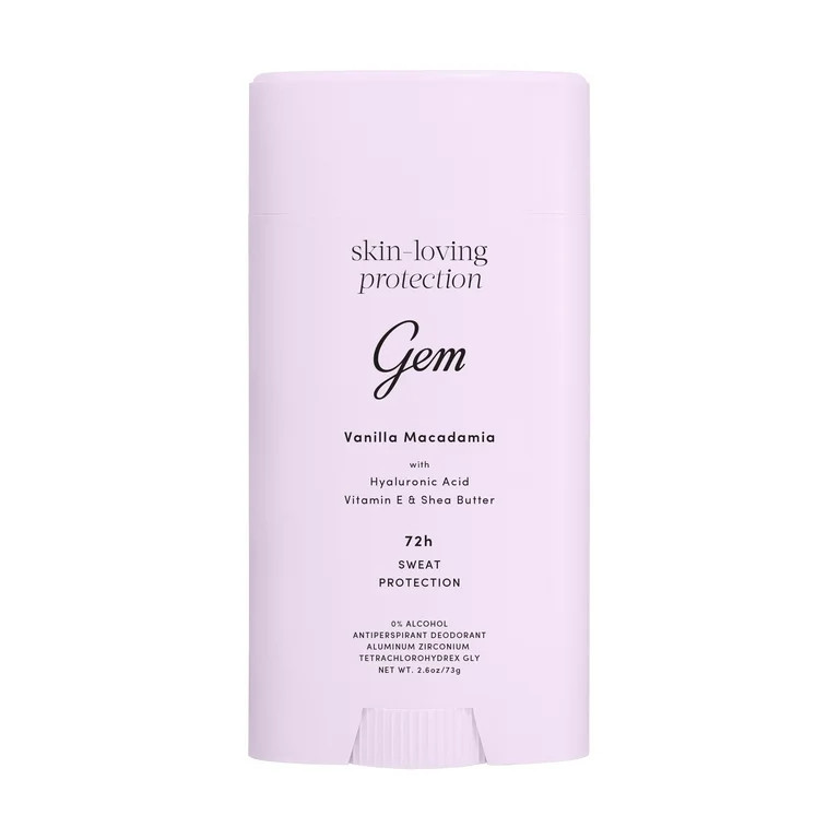 Gem Skin-Loving 72hr Protection Antiperspirant Stick: Vanilla Macadamia 2.6 oz | Walmart (US)