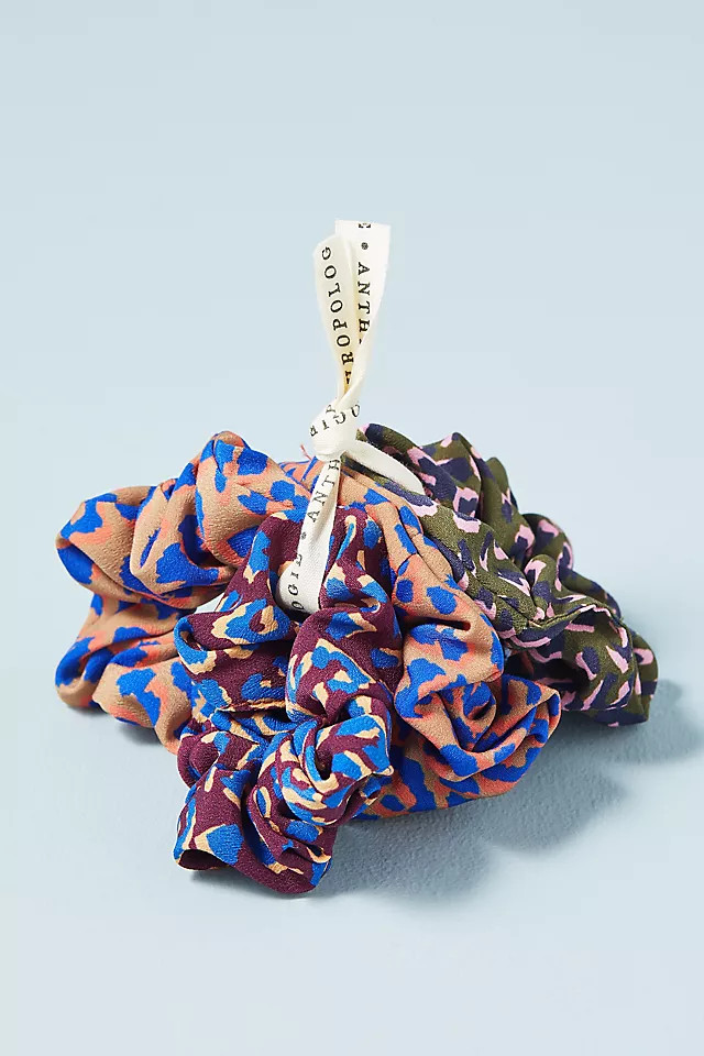 Set of 3 Leopard Mini Scrunchies | Anthropologie (UK)