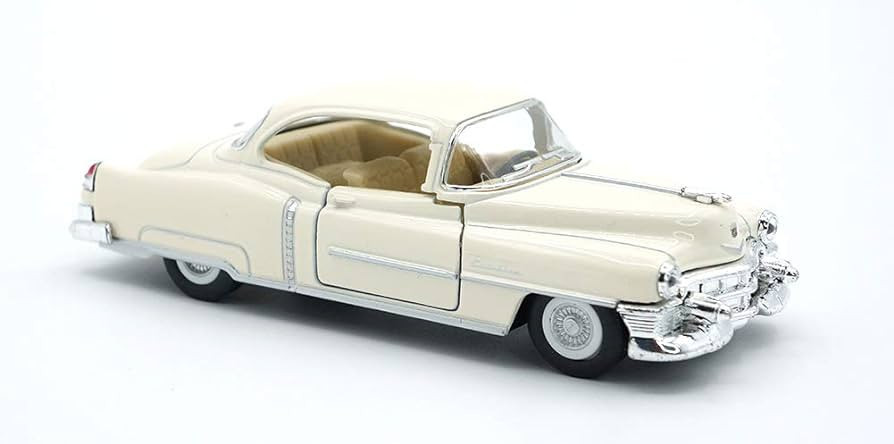 Kinsmart 1953 Cadillac Series 62 Eggshell White 2 Door Coupe 1/43 O Scale Diecast Car for unisex | Amazon (US)