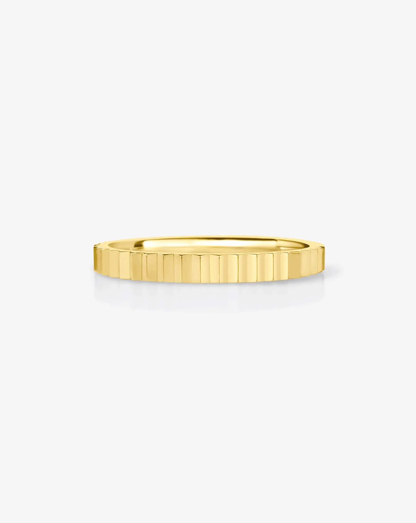 Fluted Gold Stackable Ring | Ring Concierge