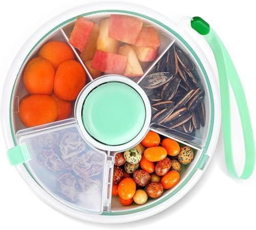 Portable Snack Spinner Bundle, Food Storage Container, Snack Spinner Rotating Storage, Reusable S... | Amazon (US)