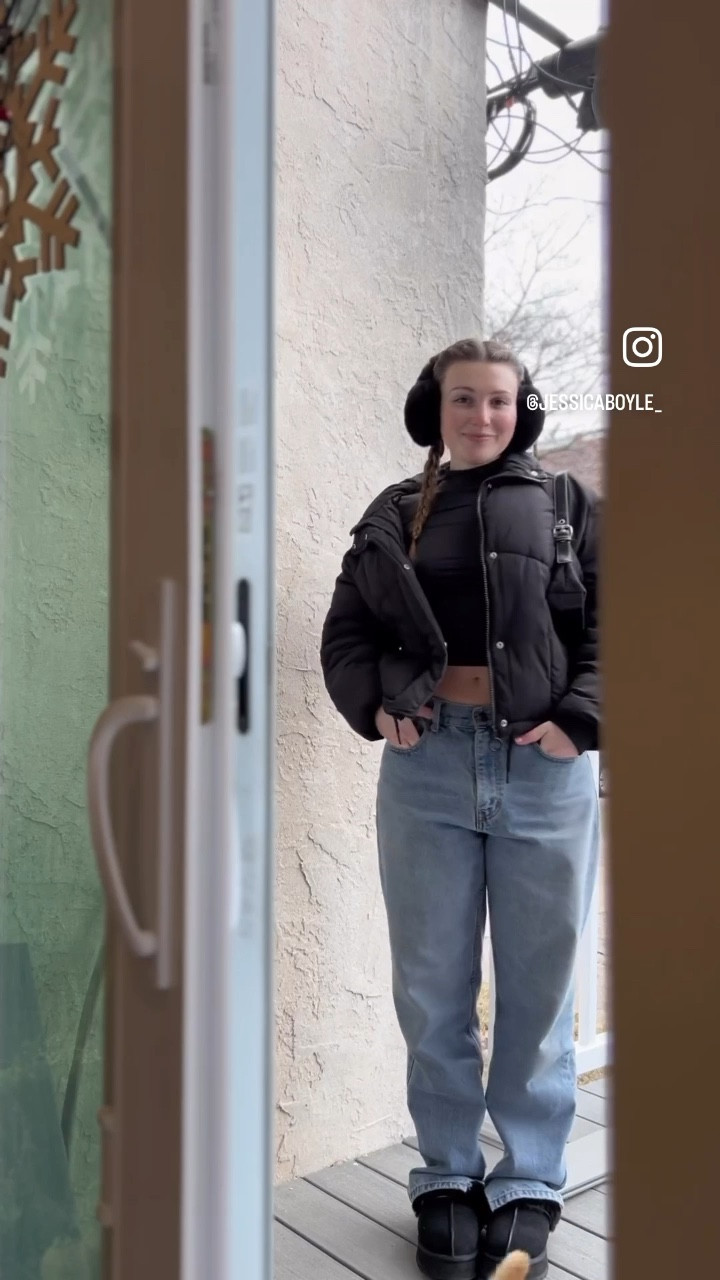 It’s giving basic, but comfy & warm for those chilly days! ✨
black turtleneck @cottonon 
lil platform black @ugg 
ear muffs from amazon
bag & jeans r thrifted but I’ll find similar stuff & link them🫶

#LTKhome #LTKSeasonal #LTKstyletip