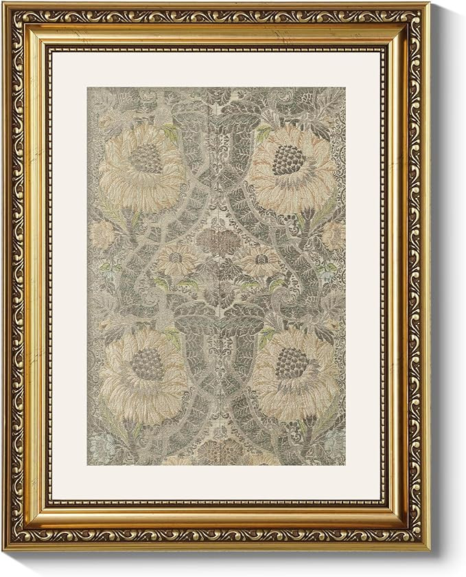 ARPEOTCY Gold Framed Pattern Wall Art, Living Room Bedroom Boho Wall Decor, Rustic Farmhouse Cott... | Amazon (US)