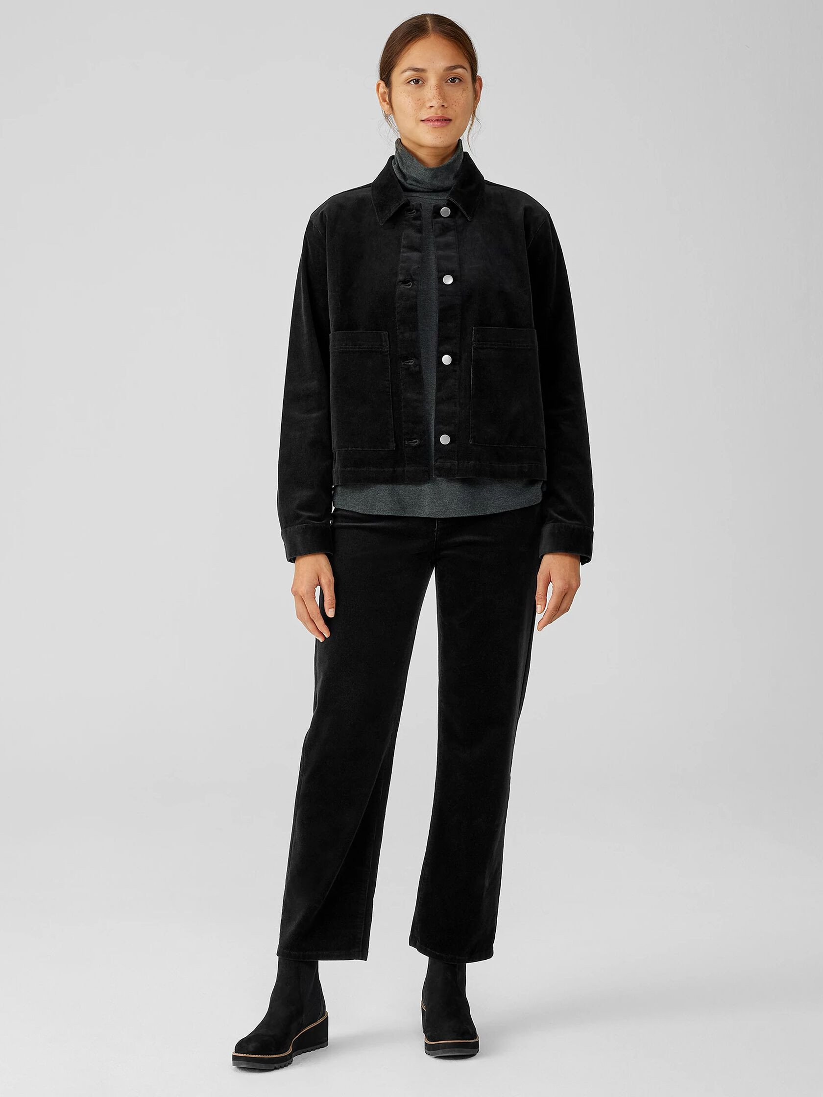 Organic Cotton Stretch Corduroy Jacket | Eileen Fisher