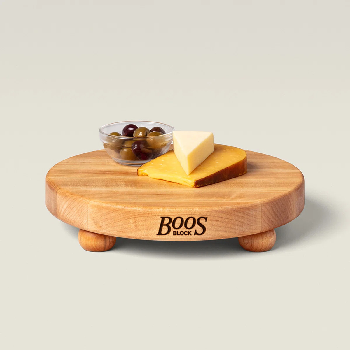John Boos BoosBlock® 12" Round Maple Wood Cutting Board | Perigold