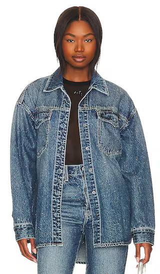 Mandy Oversized Shacket in Illuminating | Revolve Clothing (Global)