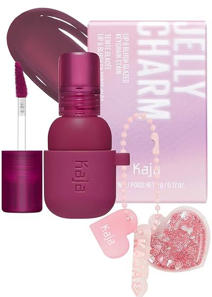 Kaja Lip & Blush Glazed Keychain Stain - Jelly Charm 03 Berry Colada | with Triple Berry Complex,... | Amazon (US)