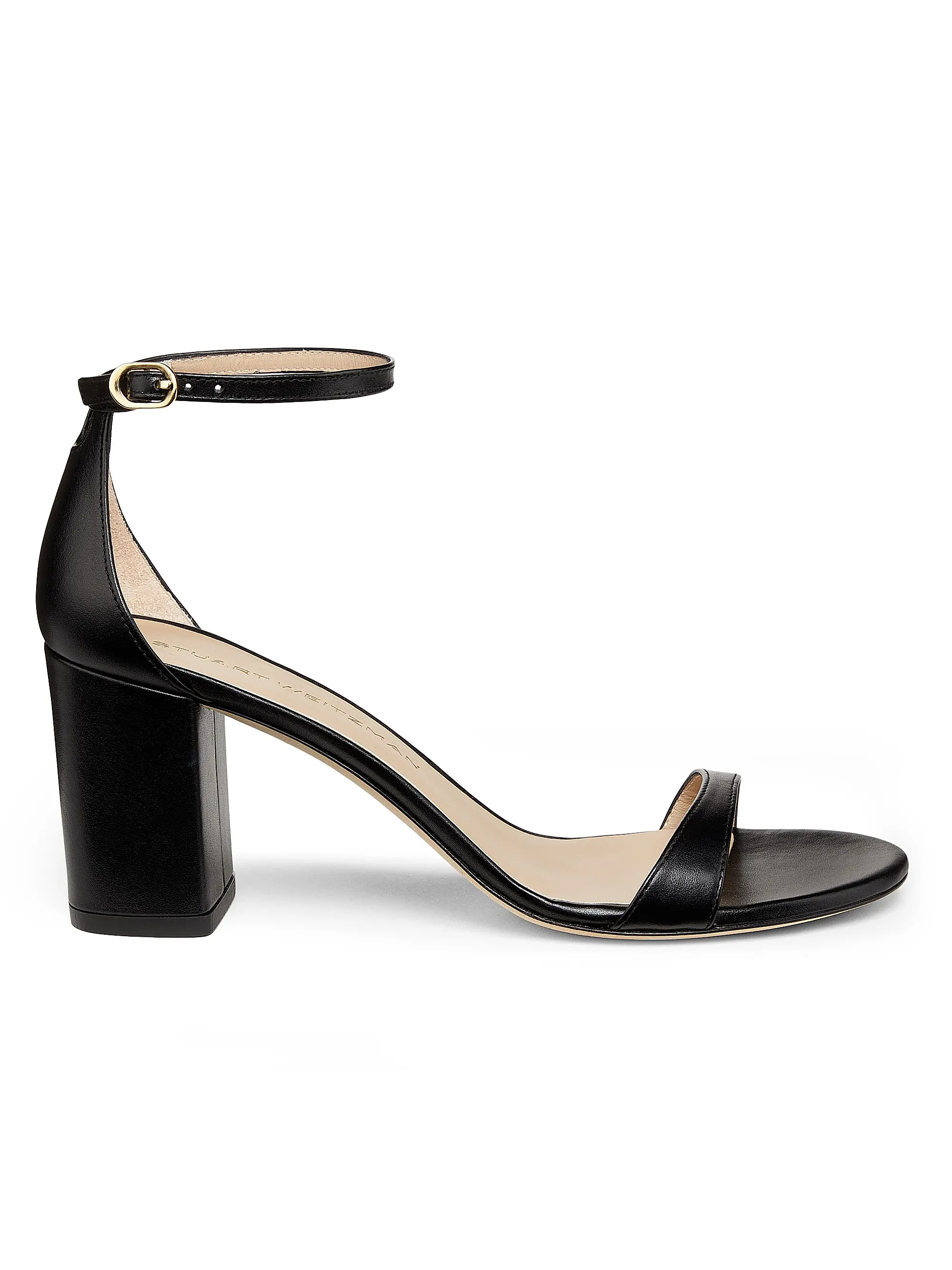 Nudist Block 75MM Metallic Leather Sandals | Saks Fifth Avenue