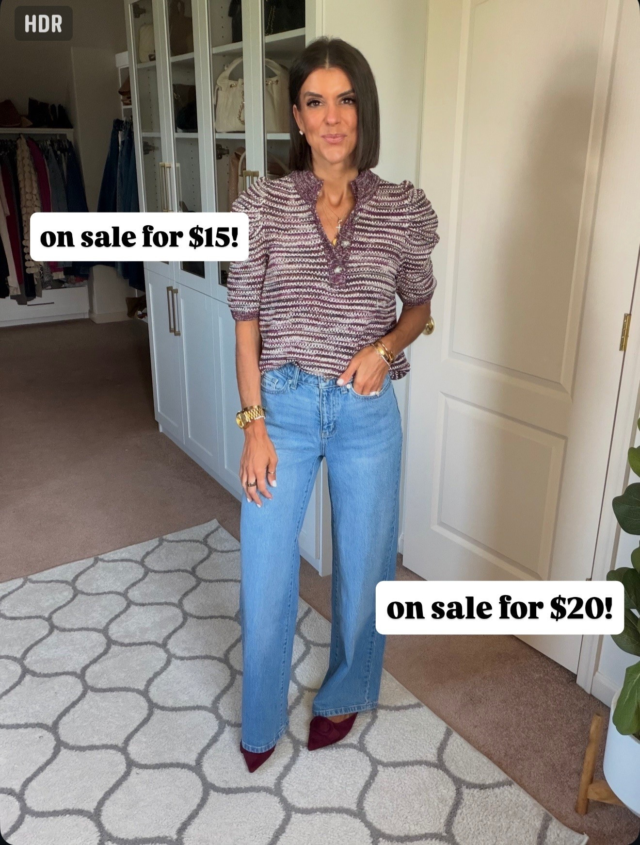 This sale ends tmw!! Size xs in puff sleeve! Size 0 in jeans