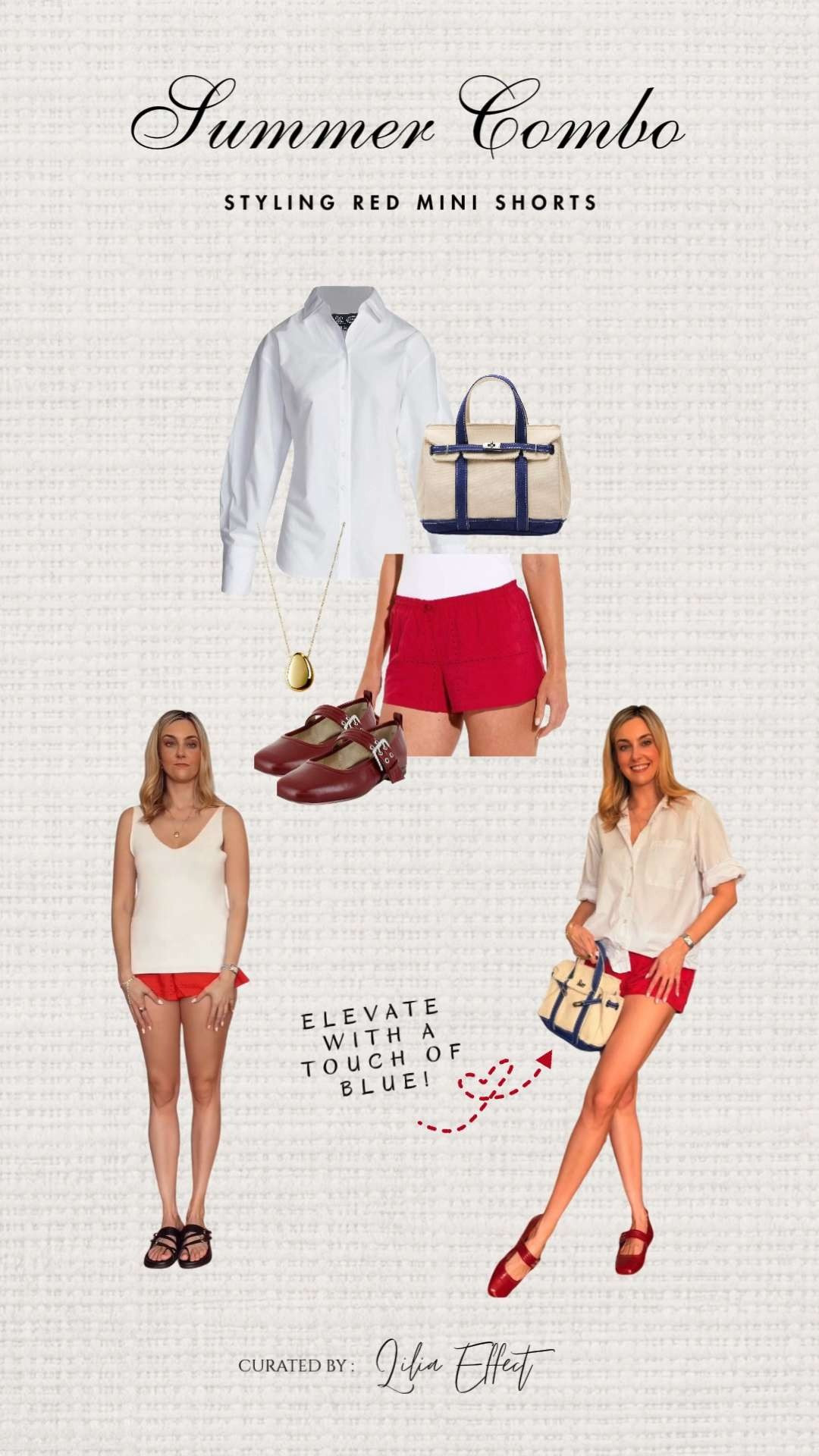 Summer combo — styling red mini shorts ❤️☀️ A fun pop of color paired with effortless staples for a look that’s playful, chic, and perfect for warm-weather days. ✨
 

 #LTKdayinmylife #LTKgrwm #LTKootd