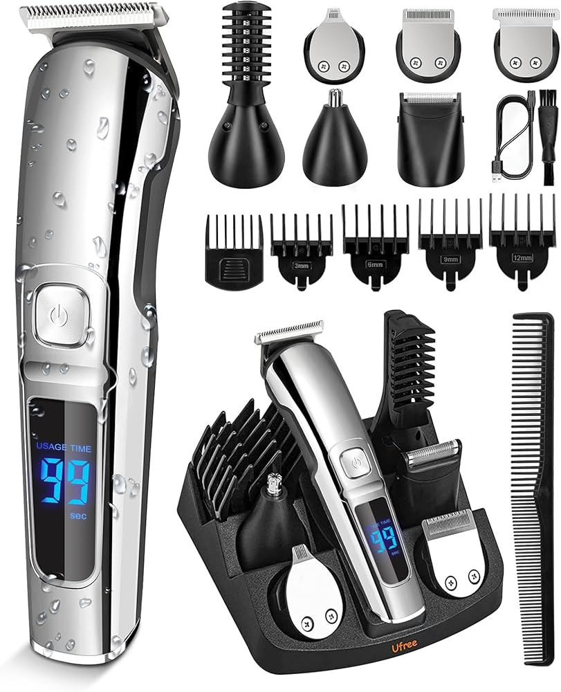 Ufree Beard Trimmer for Men, Waterproof Electric Razor for Nose, Body, Face and Mustache, Cordles... | Amazon (US)