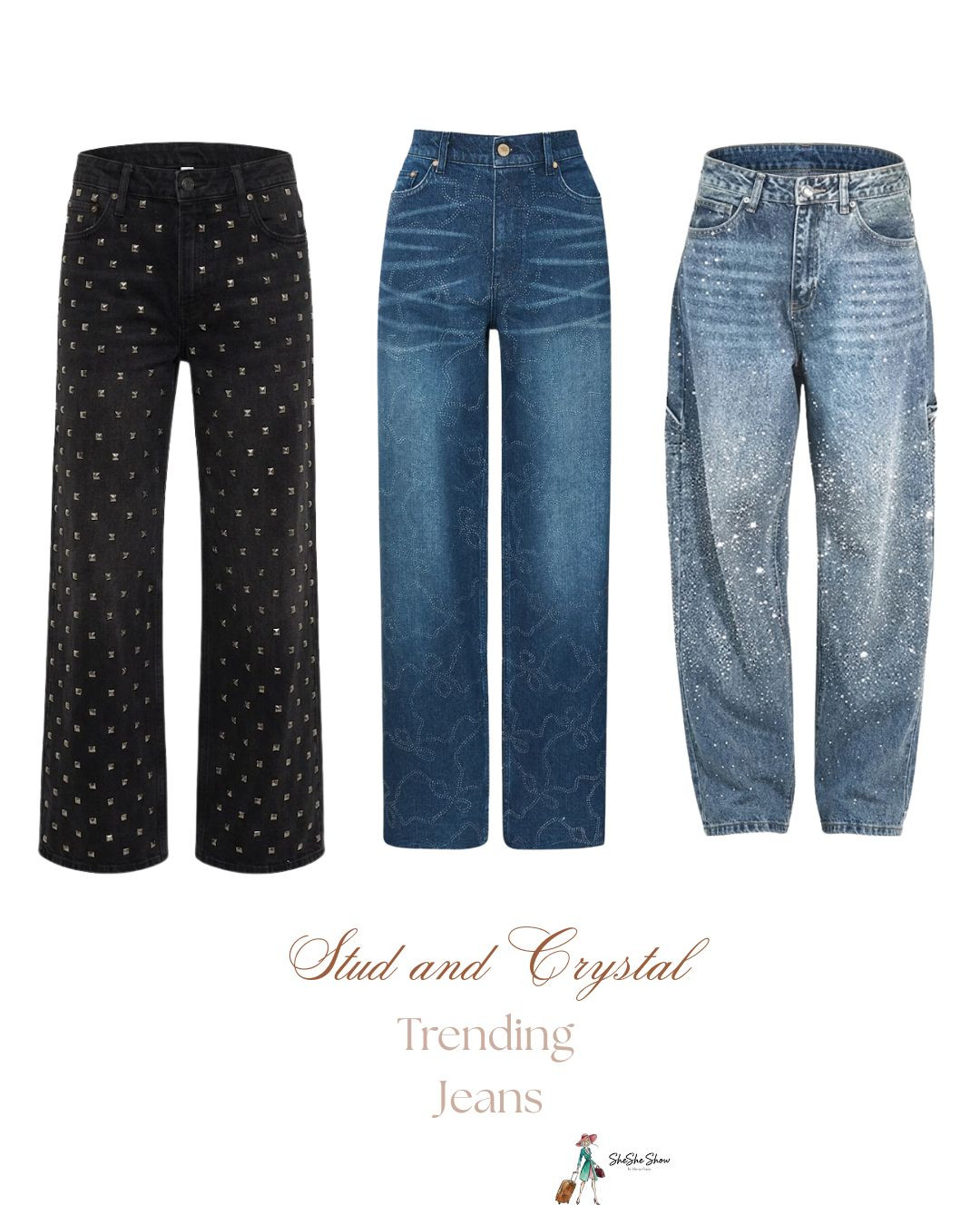  Embellished jeans with studs and crystals. Trending. Dress them up or grunge them out. Heels, sandals, sneakers, you choose. So versatile and never go out of style
Date night jeans
 

#LTKgrwm #LTKOver40 #LTKSaleAlert