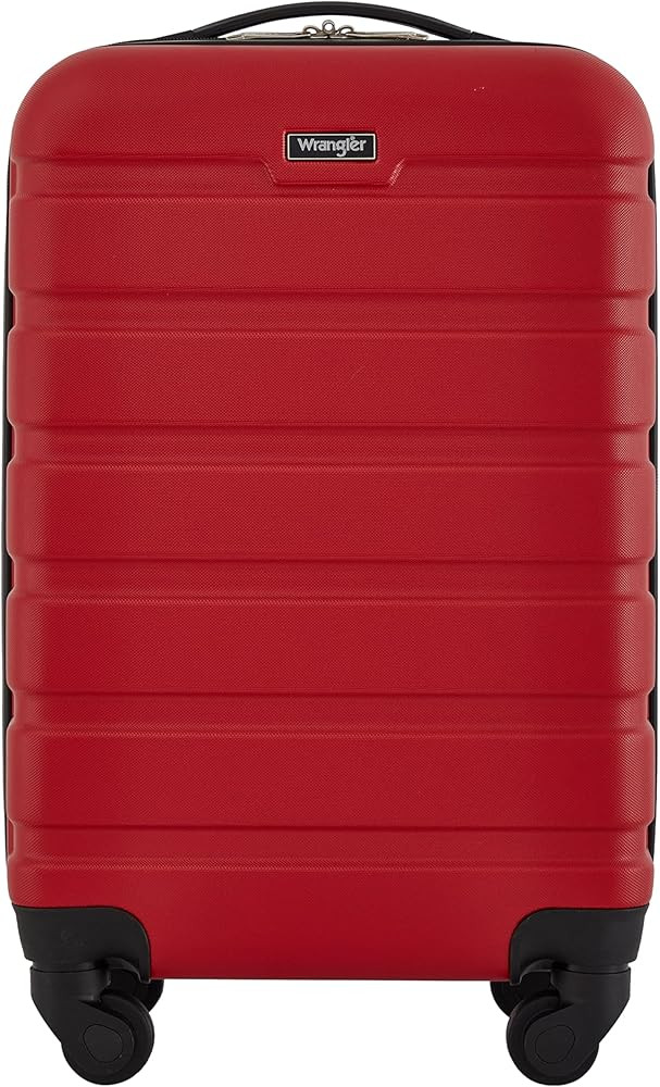 Wrangler Hardside Spinner Carry-On Luggage, Salsa Red, 22-Inch | Amazon (US)