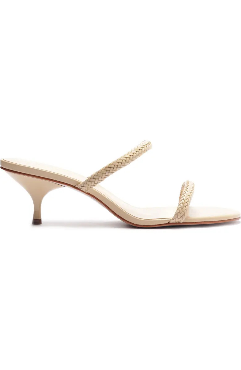 Schutz Taliah Woven Strap Kitten Heel Slide Sandal (Women) | Nordstrom | Nordstrom