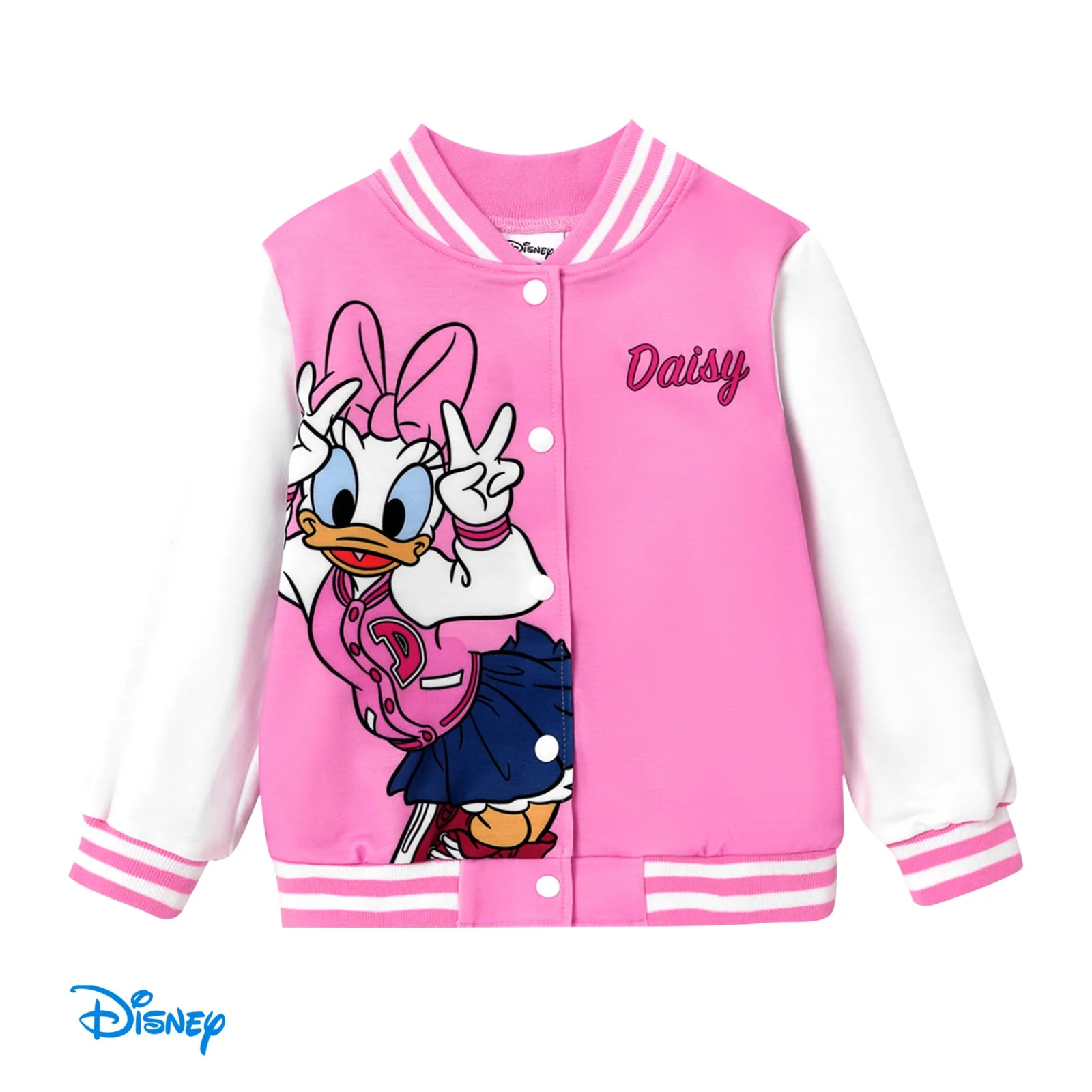 Disney Girls Bomber Jacket Minnie Mouse Daisy Colorblock Varsity Coat Uniform Gift Fall Winter Si... | Walmart (US)