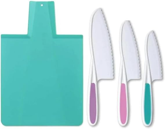 Tovla Jr. Kids Kitchen Knife and Foldable Cutting Board  Montessori Set: Children's Cooking Knive... | Amazon (US)