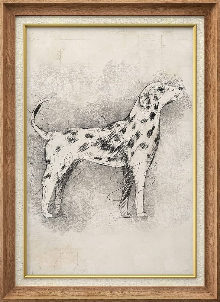 SIGNWIN Premium Frame Art Vintage Retro Dalmation Dog Portrait Animals Wilderness Illustrations F... | Amazon (US)