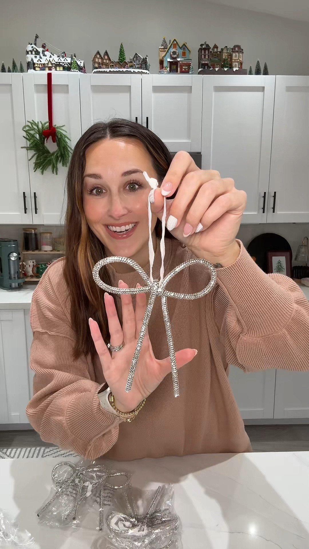 Shimmering bow ornaments 

#qvc

#LTKHoliday