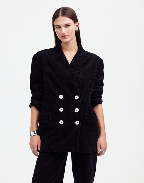 Alexa Chung for Madewell Double-Breasted Blazer in Corduroy | Madewell